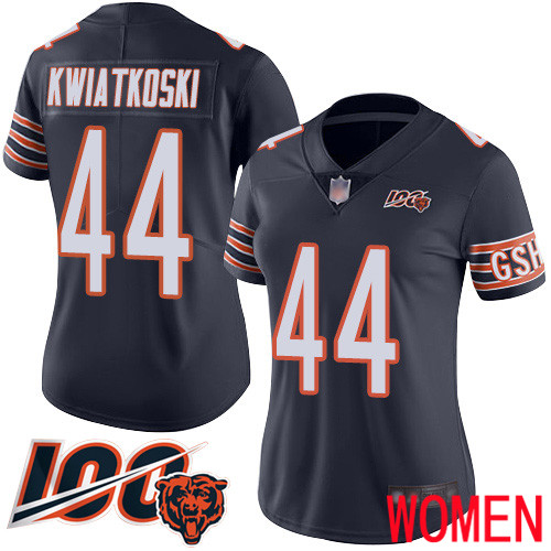 Chicago Bears Limited Navy Blue Women Nick Kwiatkoski Home Jersey NFL Football 44 100th Season